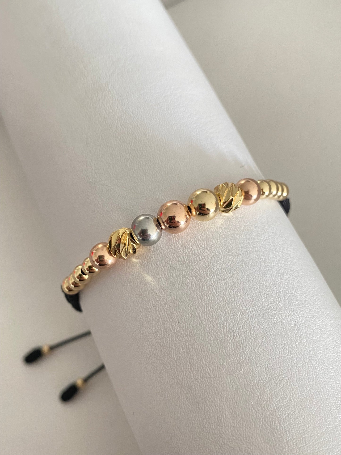 Pulsera Diamantada 3 Oros 🤩(6mm,4mm)