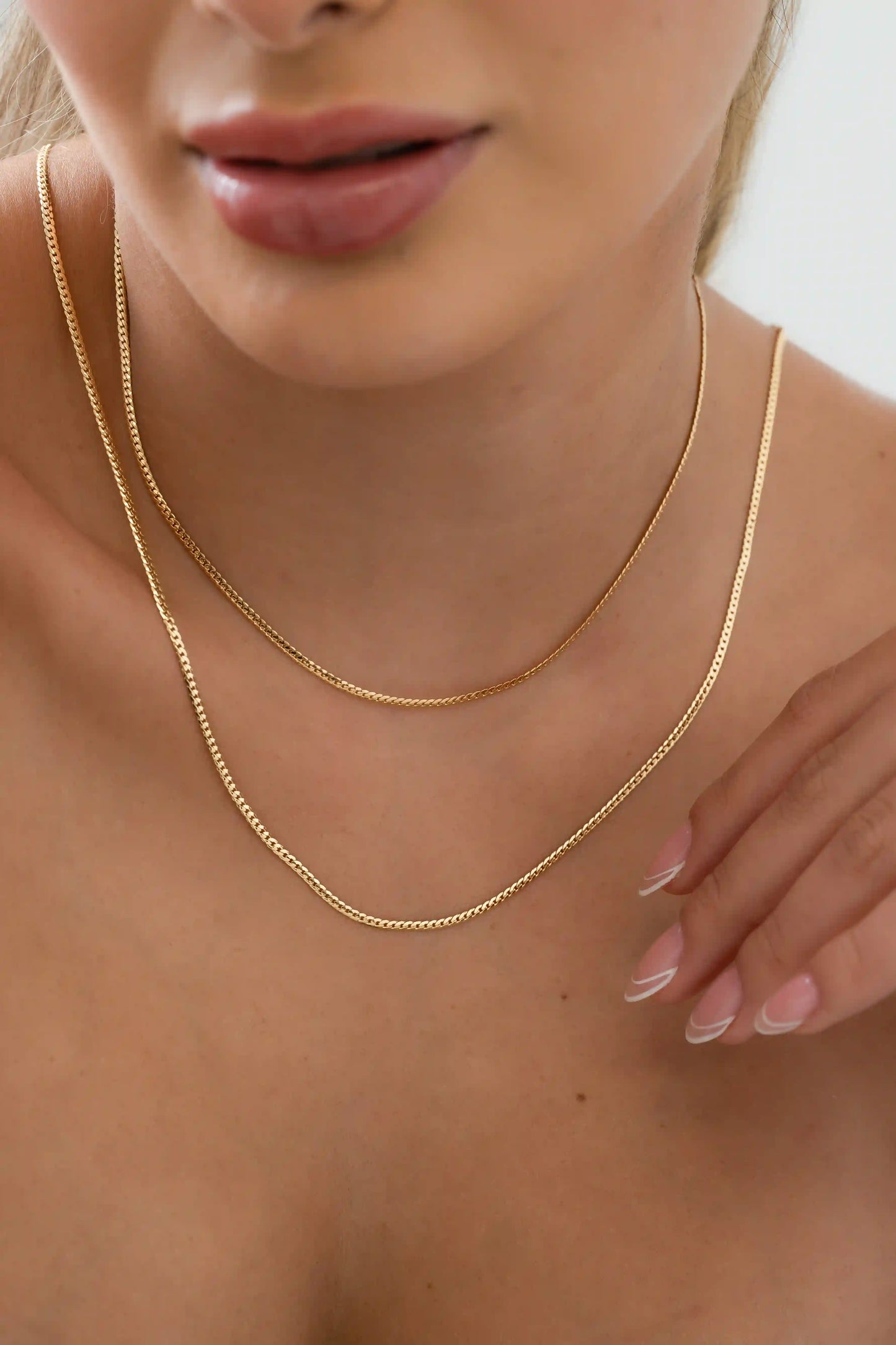 Cadena serpiente plana finita de 45cm