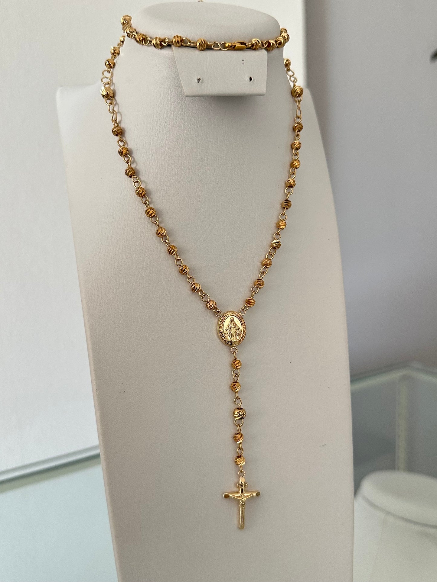 Rosario dama balin 4mm diamantado (50cm)