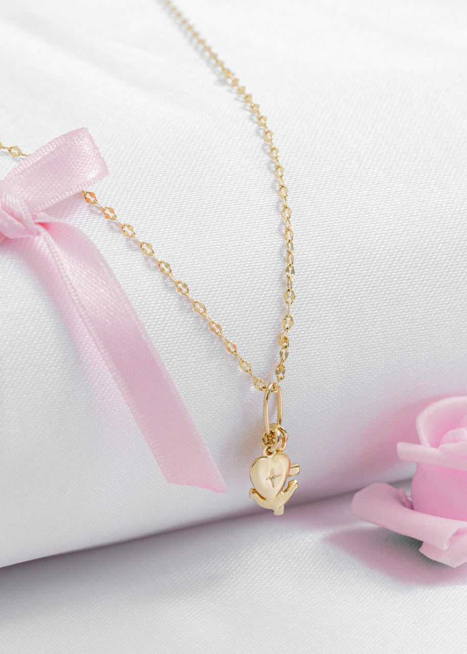 Cadena espejo mediana ( 45cms ) + Dije Tres Gracias