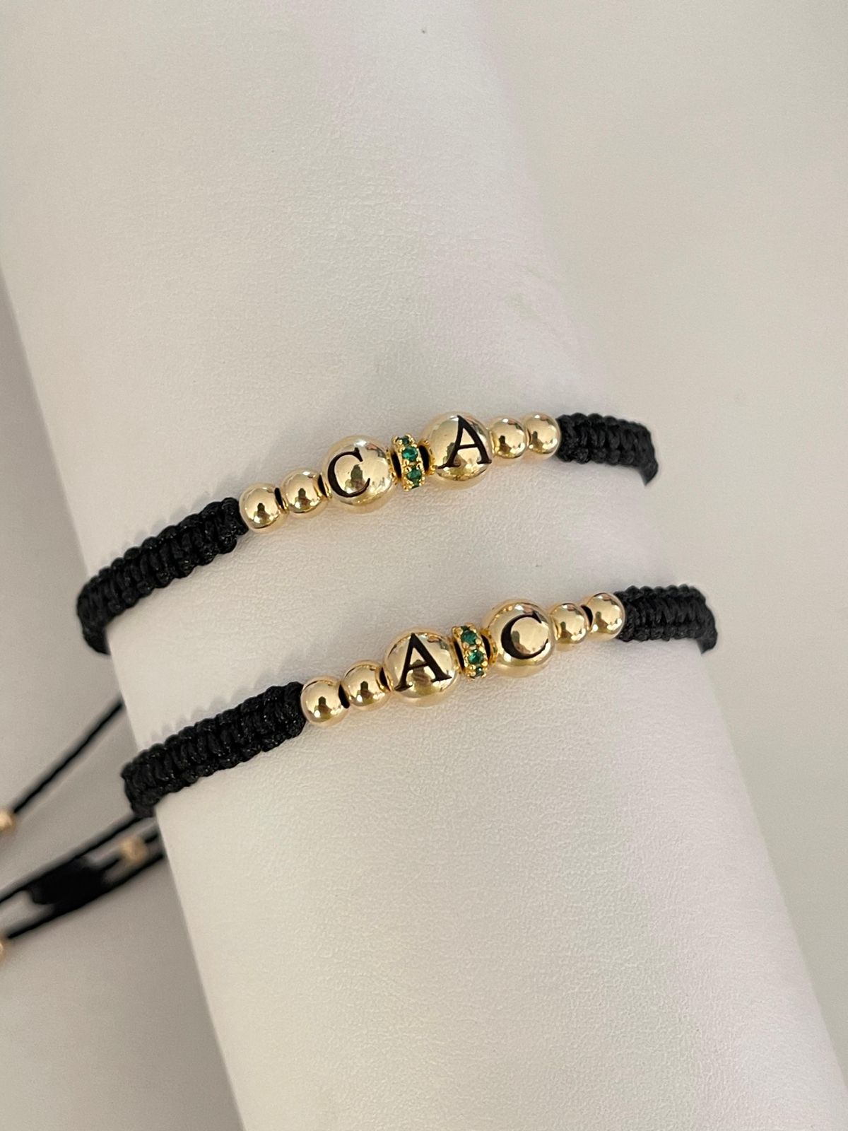 Pulseras pareja inicial (4mm)