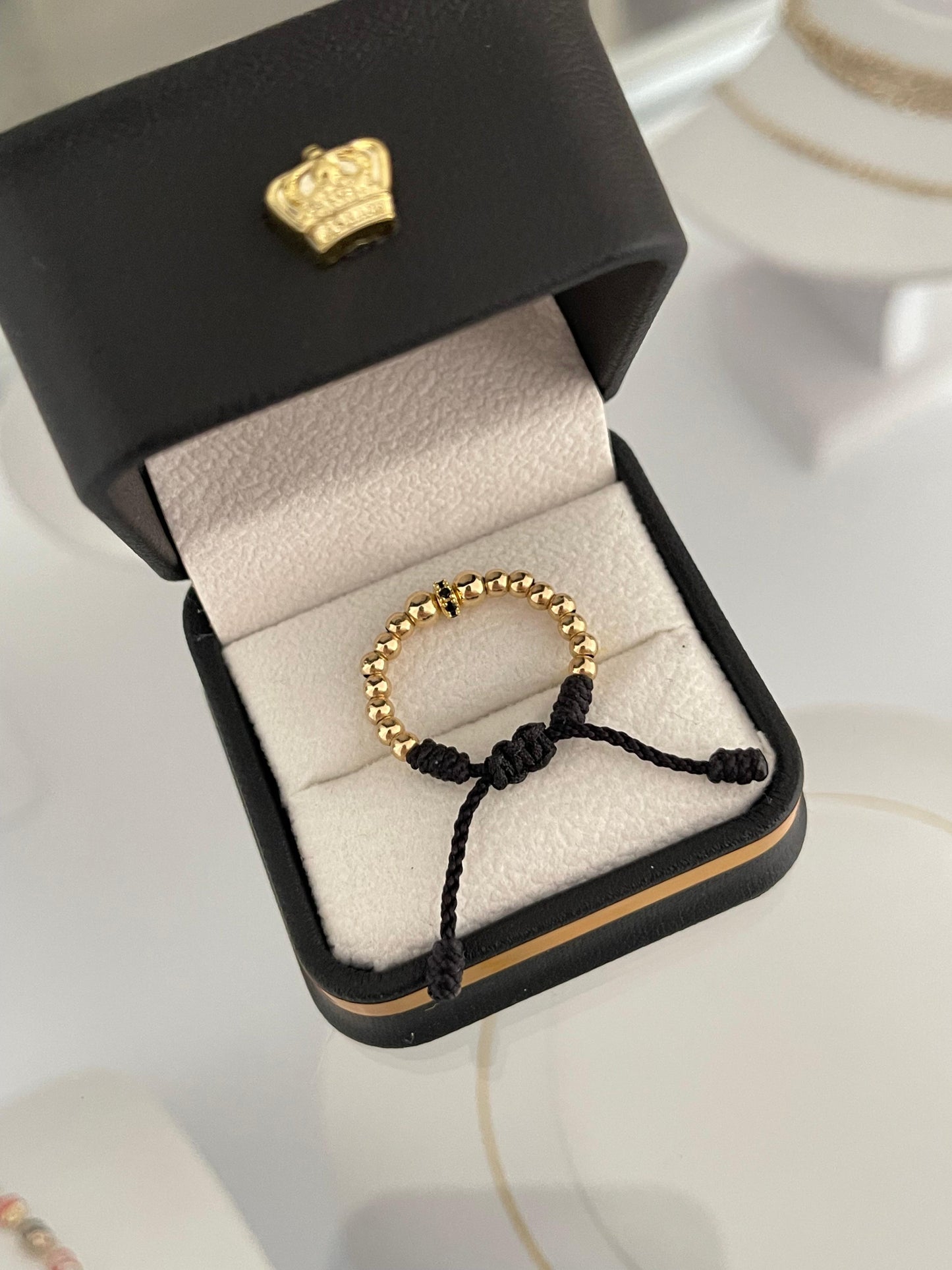 Anillo tejido circonia