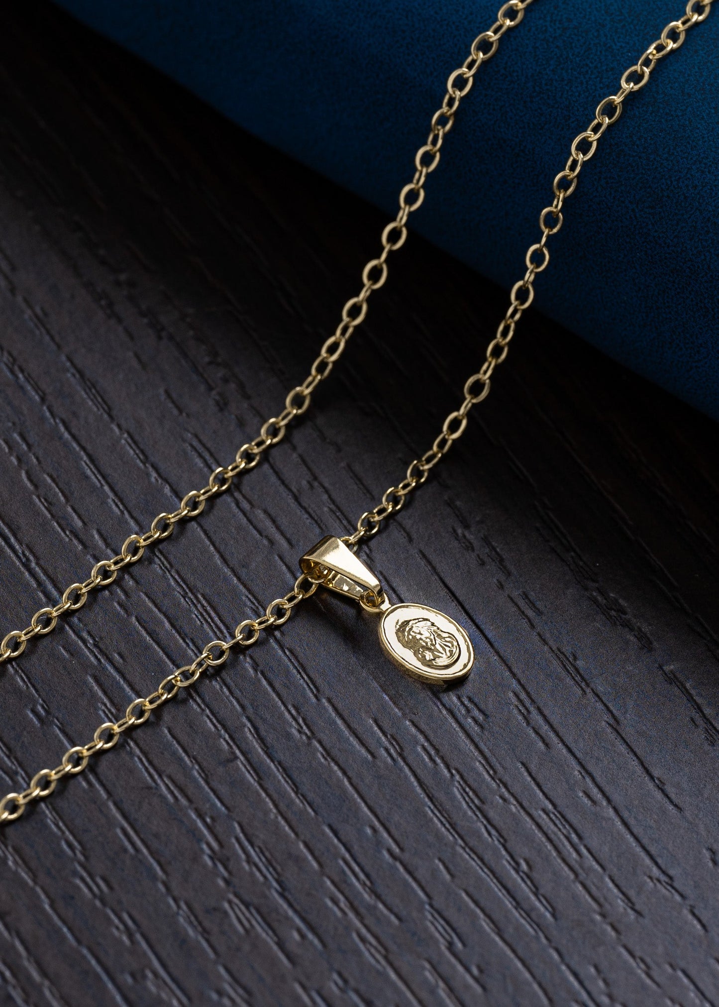 Cadena Aros 1.8 mm 45Cms + Dije rostro mini