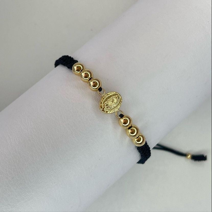 Pulsera herraje virgen de Guadalupe con balines #5
