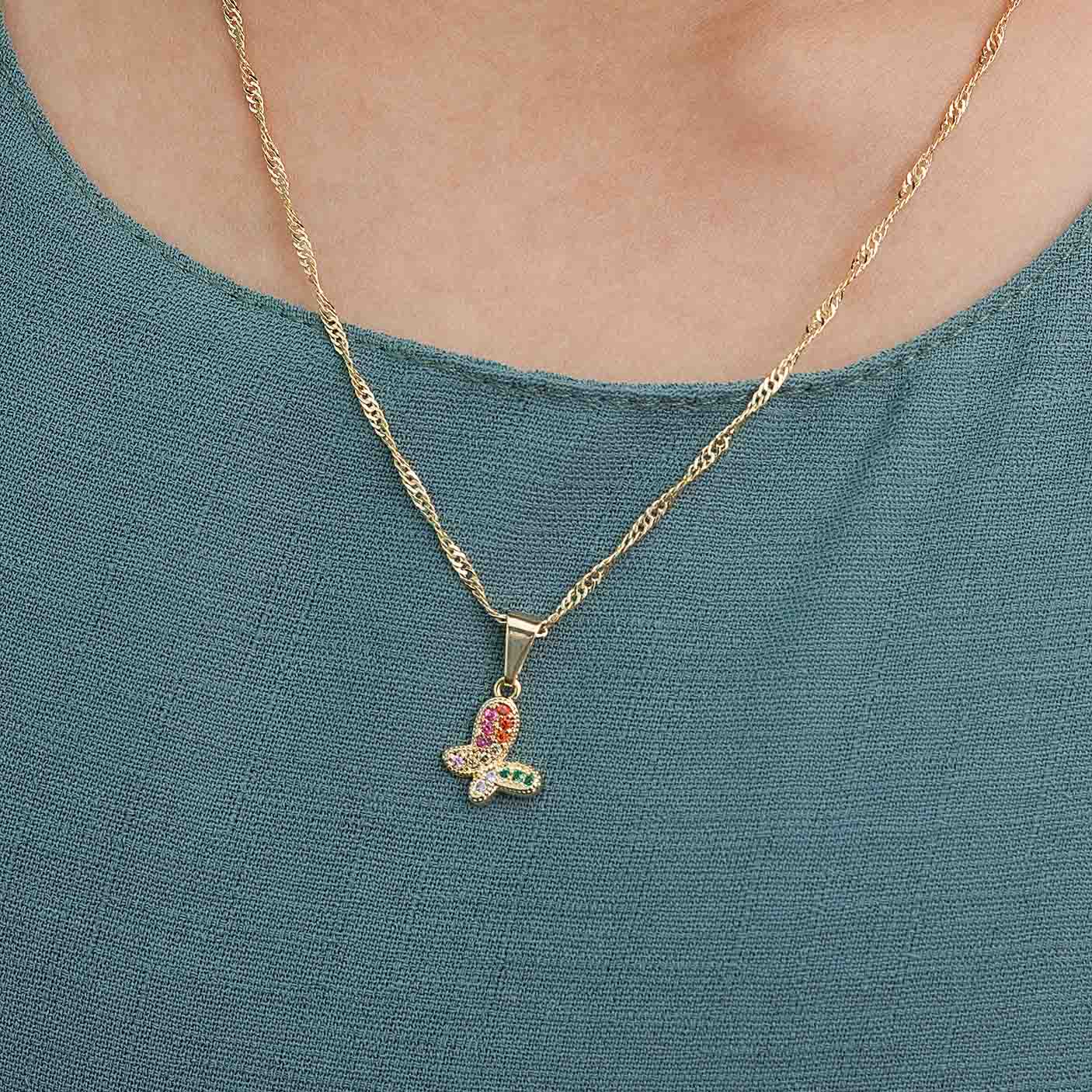 Dije Mariposa Colores