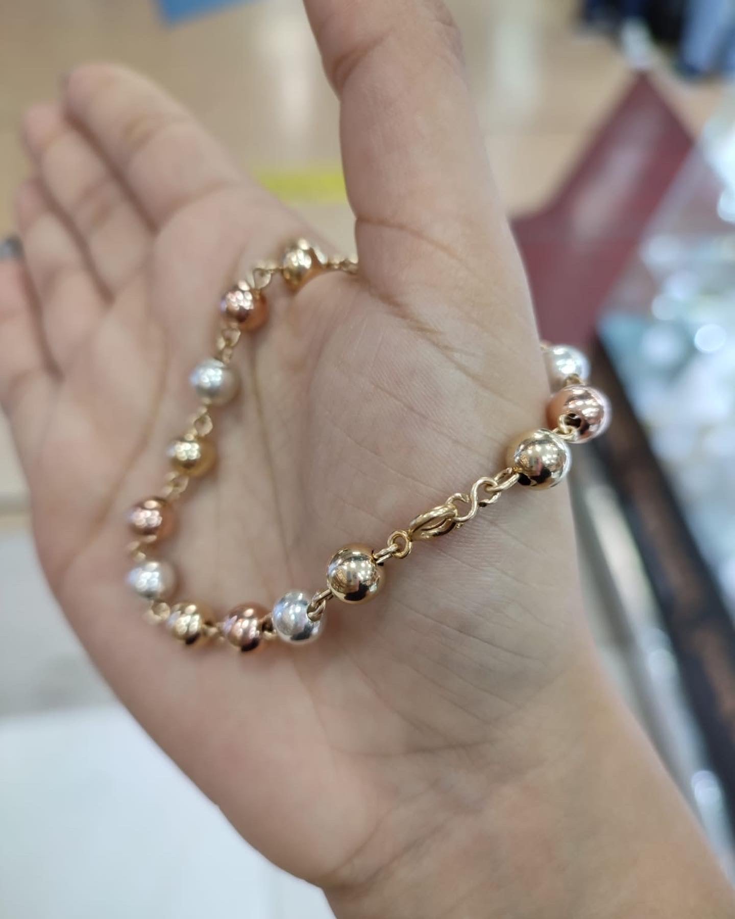 Esclava Balín 3 Oros (6mm) 19cms