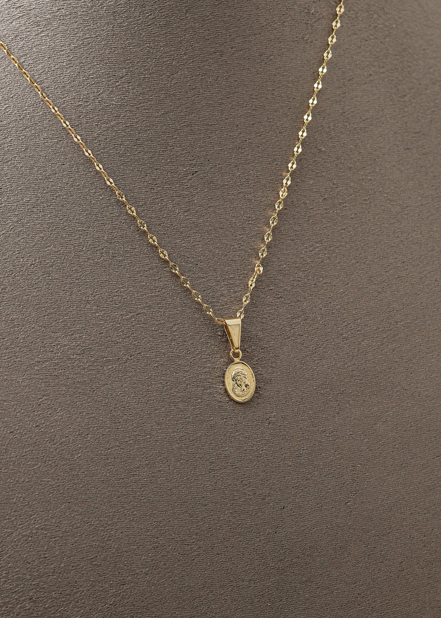 Cadena Espejo mediana ( 45cms ) + Dije Rostro Mini