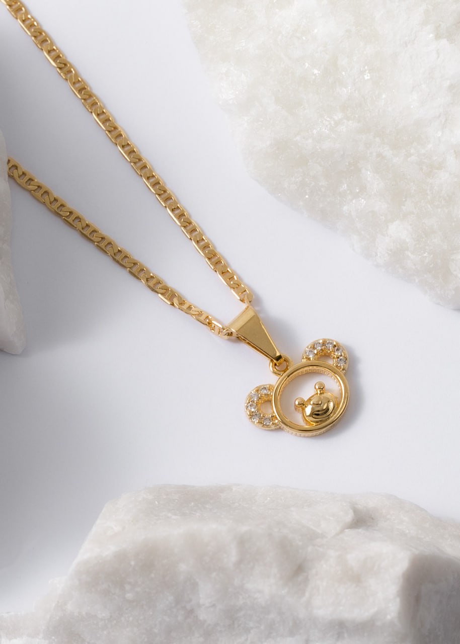 Cadena Escalera ( 45cms ) + Dije Lovely Bear