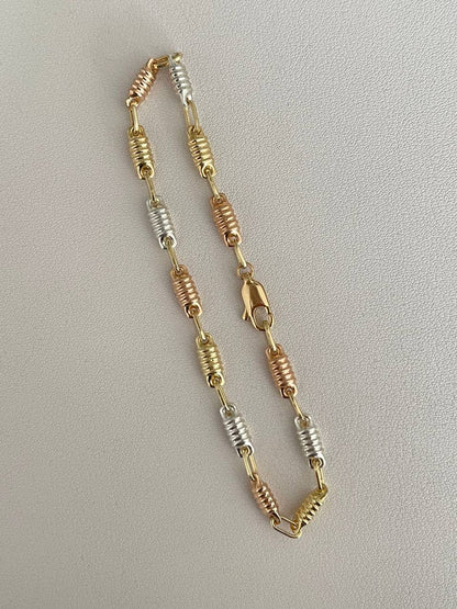 Esclava Rústica tornillos 3 oros