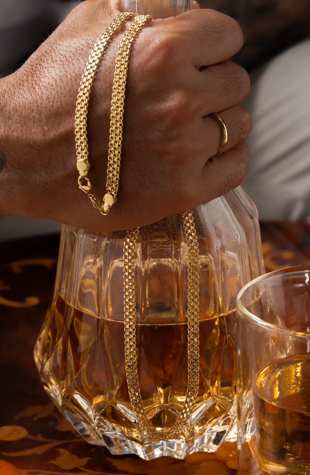 Cadena tejido chino doble carril(65cm)