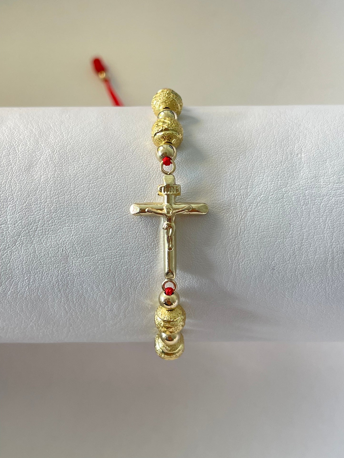 Pulsera Cruz grande (6mm,4mm)