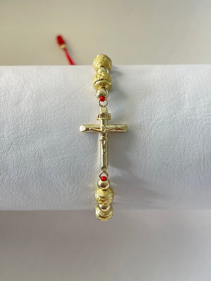 Pulsera Cruz grande (6mm,4mm)