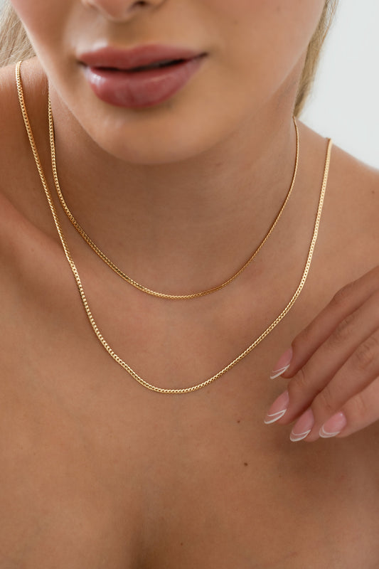 Cadena serpiente plana finita de 65 cm