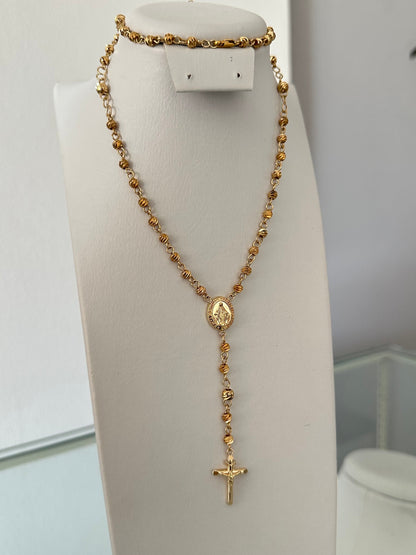 Rosario dama balin 4mm diamantado (50cm)