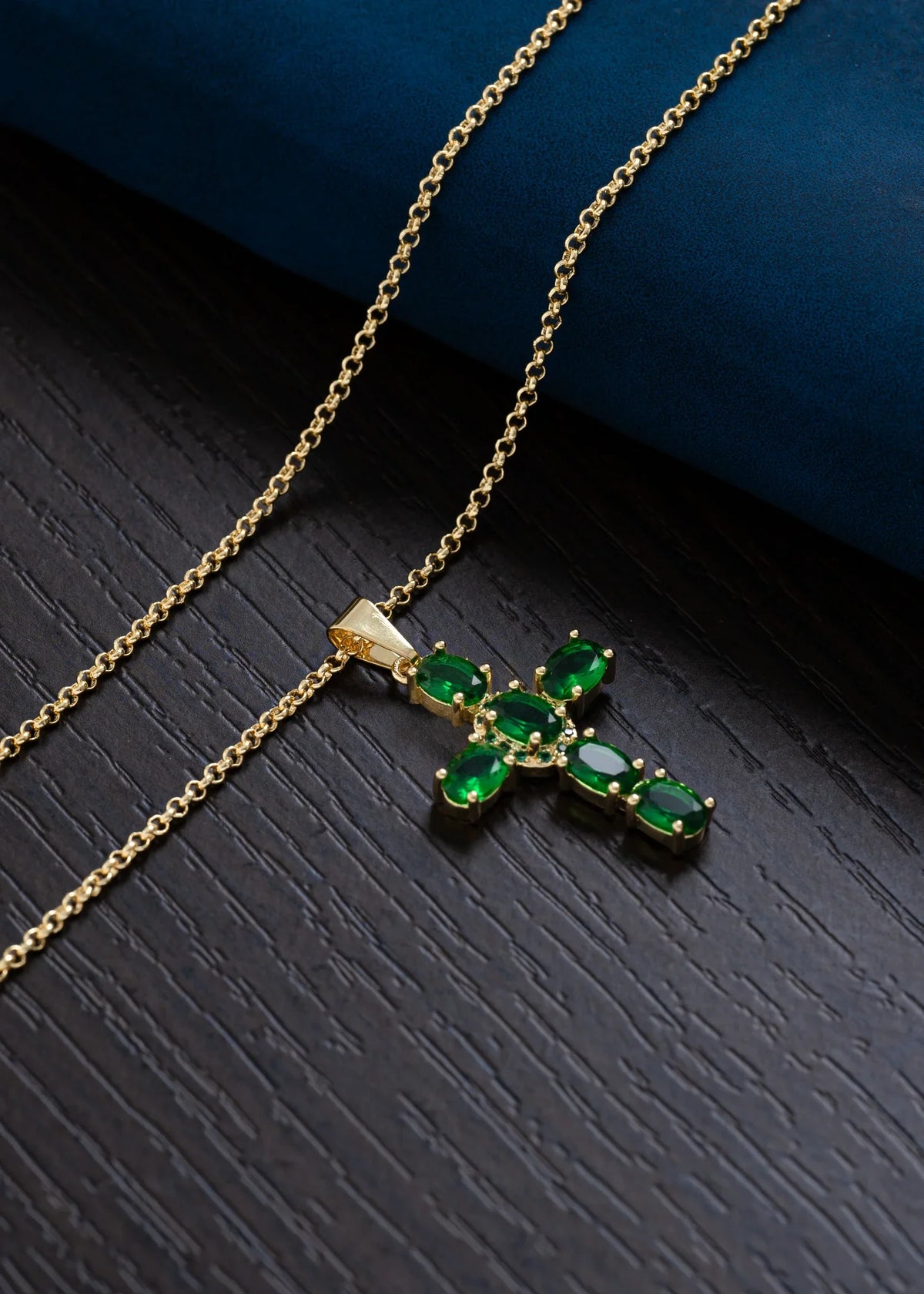 Cadena Aros 2mm 65cms + Dije Green Brightness
