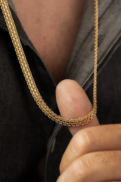 Cadena tejido chino doble carril(65cm)