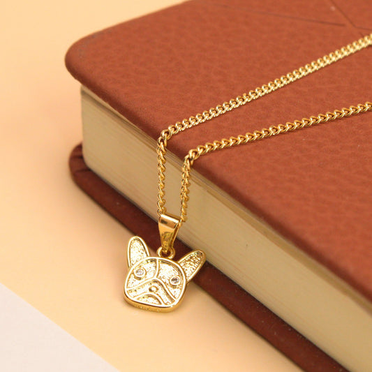 Cadena cubana 1.8 mm 45 cm + Dije B. Frances Cristal