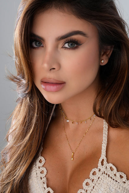 Cadena espejo mediana 45cm + dije little turtle