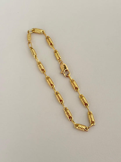 Esclava rustica tornillos dorada