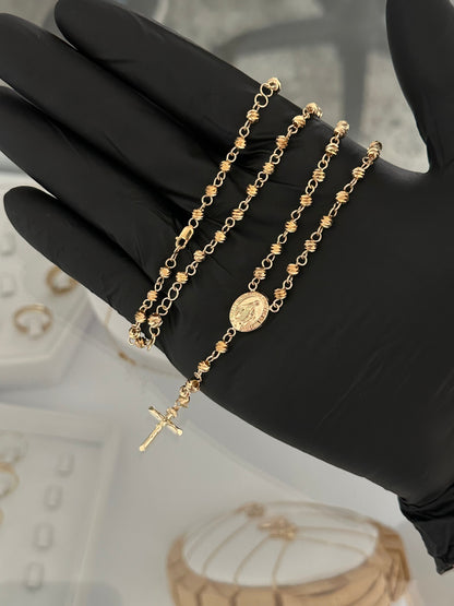 Rosario dama balin 4mm diamantado (50cm)