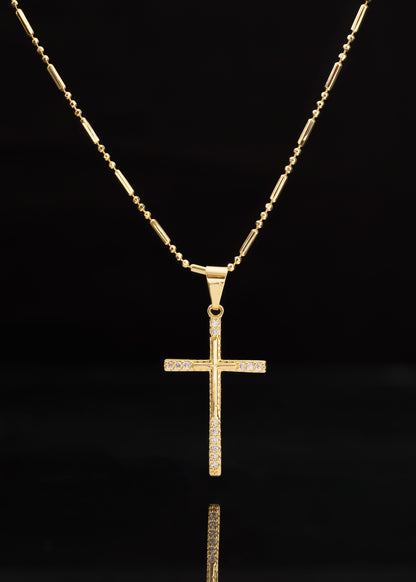 Cadena Canutillo Militar (65cm ) + Dije Cruz Spitze 14