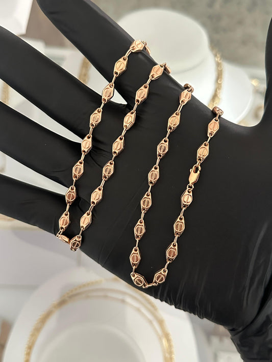 Cadena cárter rosa exclusive 60cm