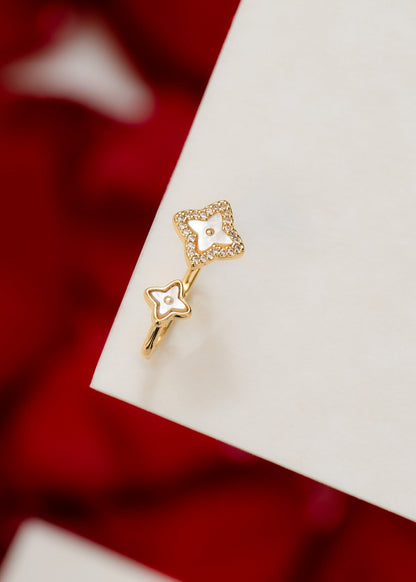 Anillo double lottus ajustable