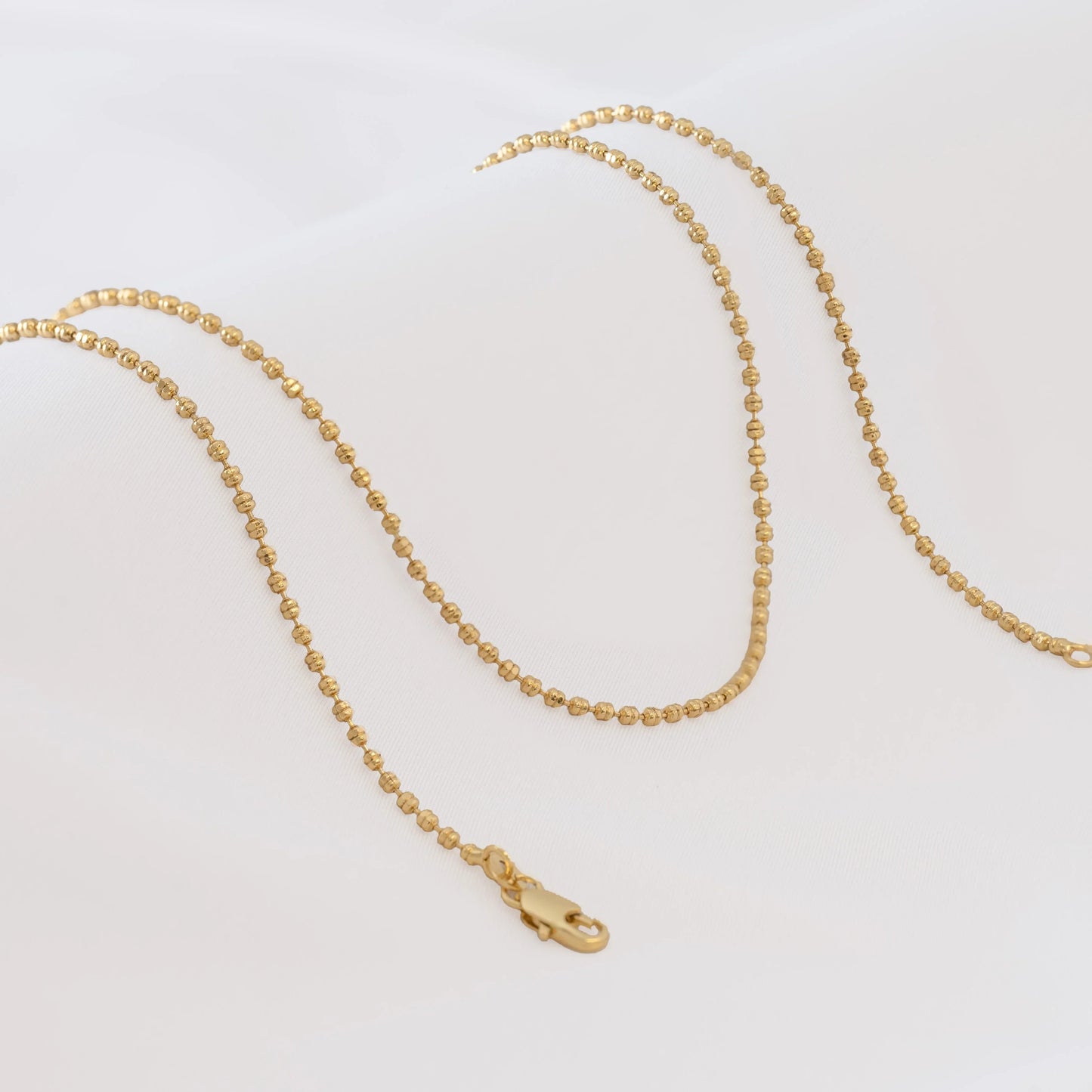 Cadena militar doble delgada 45cm