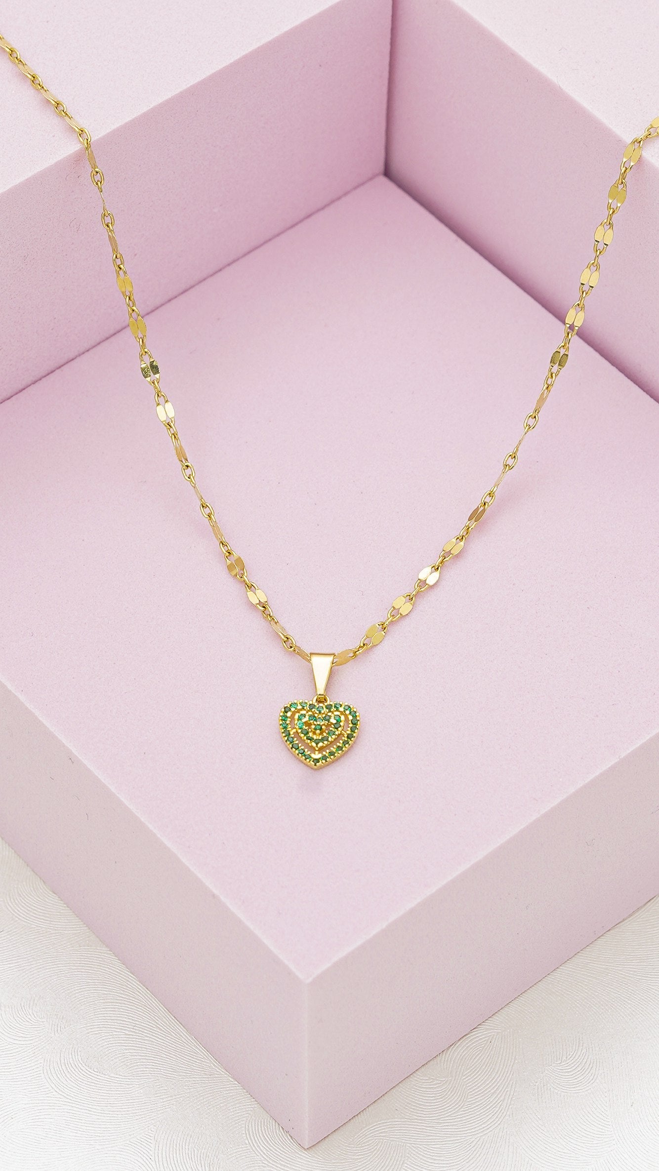 Cadena espejo mediana 45cm + dije eternal love