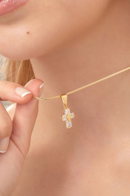 Dije Cruz swarovski mini