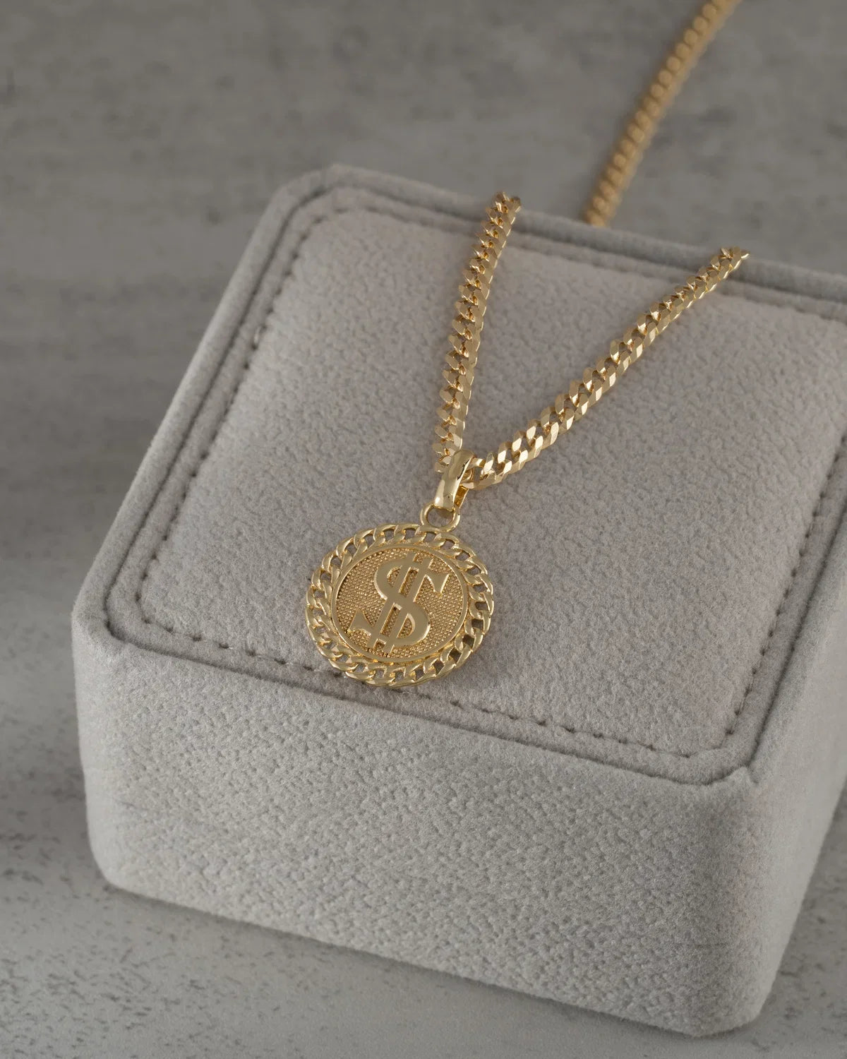 CADENA CUBAN LINK IT 3.1MM 65CM + DIJE SIGNO PESO