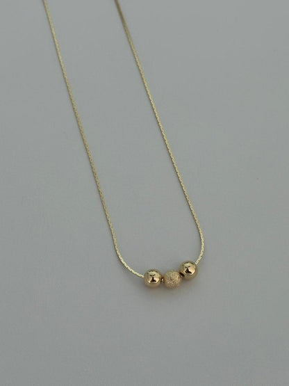 Cadena tejido avena 0.5mm 45cm/balin 6mm exclusive