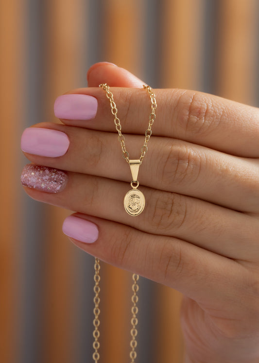 Cadena Aros 1.8 mm 45Cms + Dije rostro mini