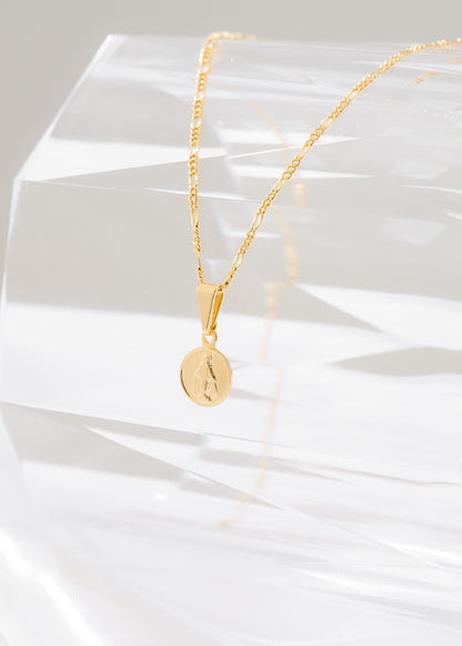 Cadena 3x1 1.6 mm 45 cm + Dije milagrosa red