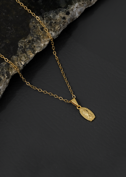 Cadena Aros 1.8mm (45cms) + Dije Guadalupe Finita