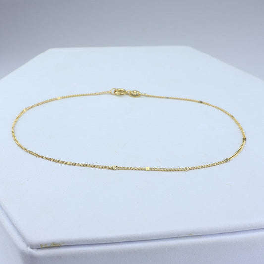 TOBILLERA CUBANA DIAMANTADA 1MM 24CM 709088A205 - 3297