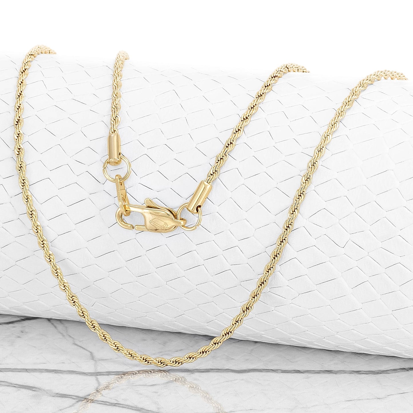 Cadena tejido Lazo 2mm Alta gama ( 65cms )