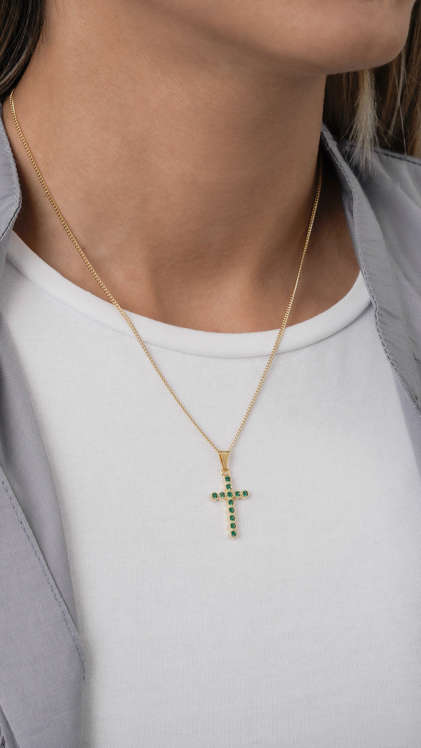 Dije Cruz verde-colors