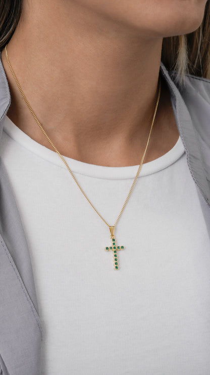 Dije Cruz verde-colors