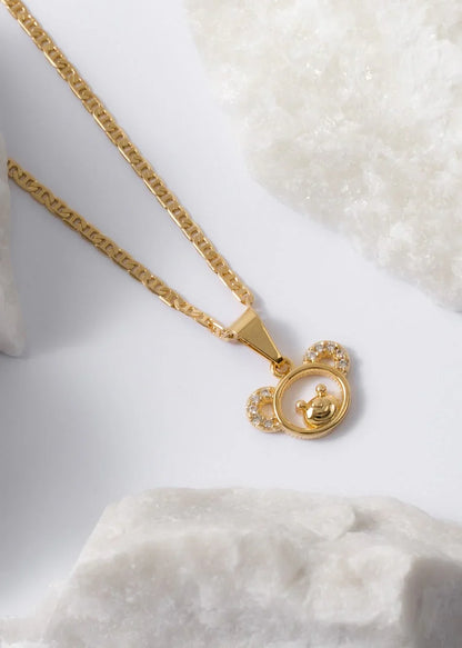 Cadena Escalera 45cms + Dije Lovely Bear